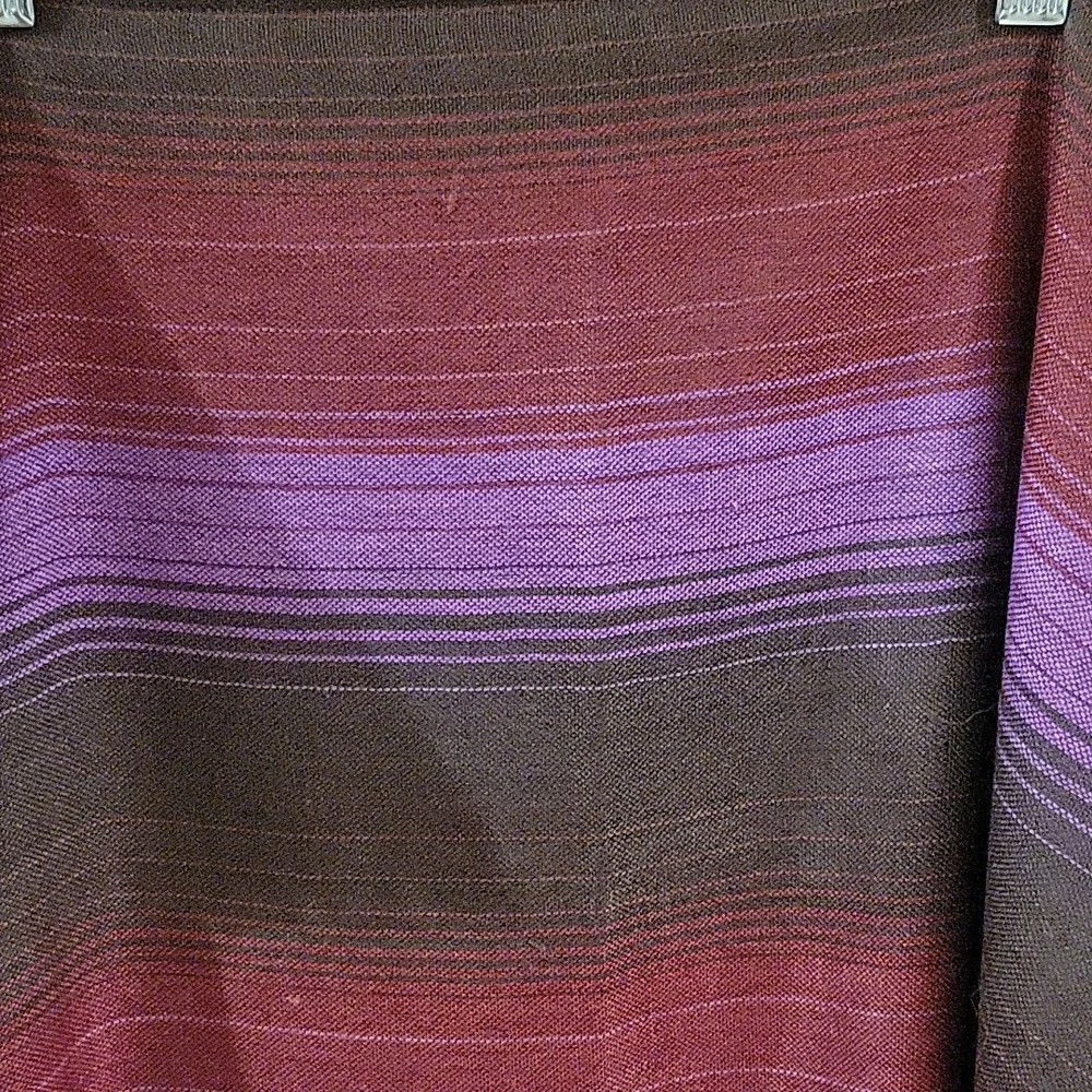 Eddie Bauer reversible scarf. The colors are brown, burgandy, and a fushia. - Picture 2 of 5